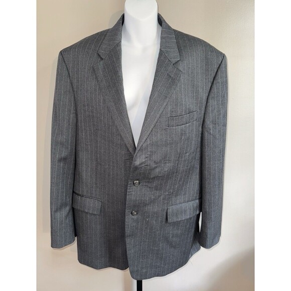 Ralph Lauren Blazer Sport Coat Gray Wool Cashmere Jacket 44R,(Short)  Big 48" - Picture 2 of 10